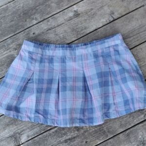 CRB girls purple and blue mini plaid skort. EUC. Size 14 1/2 - 16 1/2.